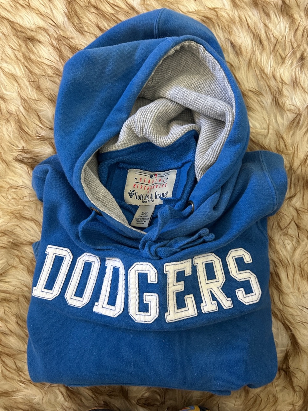 Soft as a Grape Los Angeles Dodgers Blue Hooded Sweatshirt